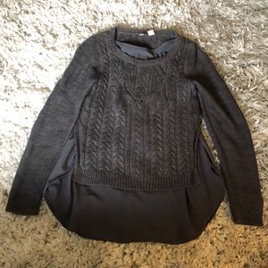 Gray Anthropologie Sweater.